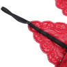 Subblime - 953898 Chemisier De Nuit En Soie Et Dentelle + Culotte Rouge S/M